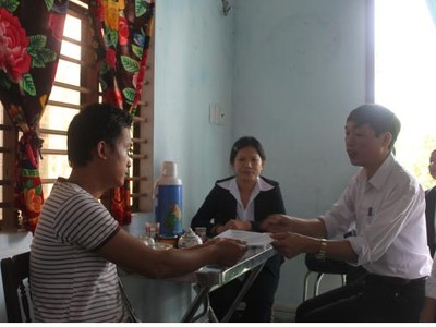 BVNT chi trả quyền lợi cho gia đình chị Hồng Sen